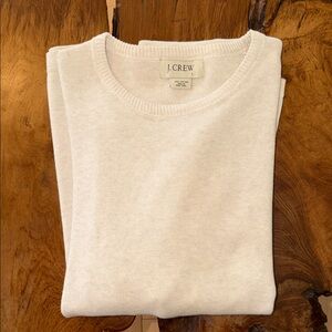 J. Crew Men's Cream Crewneck Pullover Sweater